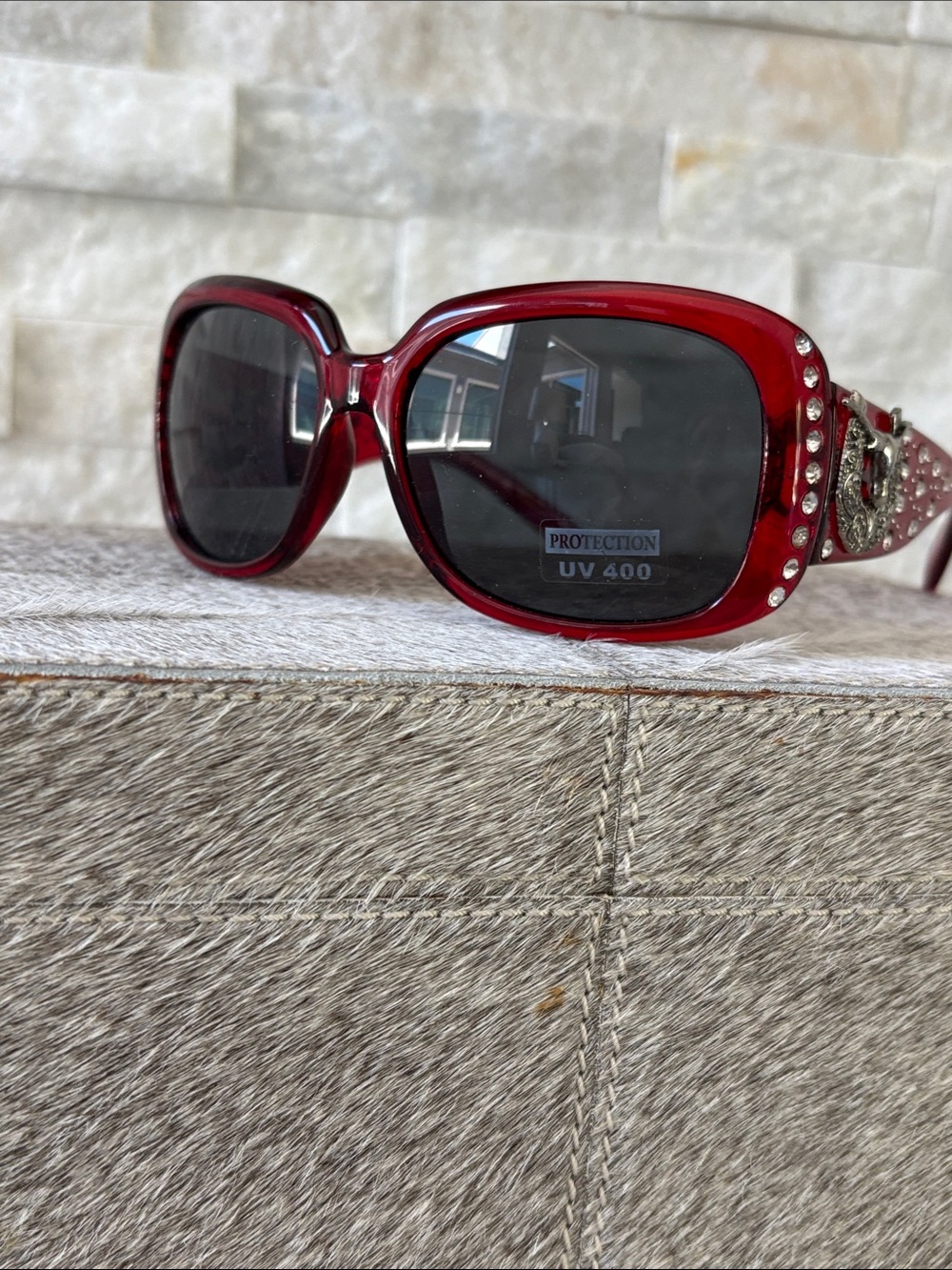 New Montana West Rhinestone Oversized Women's Sunglasses with UV400 Protection